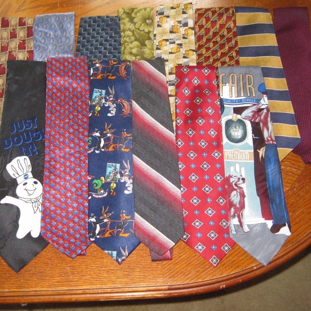 Tie Lot of 14 Brooks Brothers Zegna Bugatchi Tommy